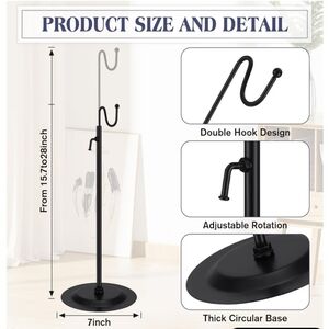 Purse Stand Adjustable Single Hook - Set Of 2